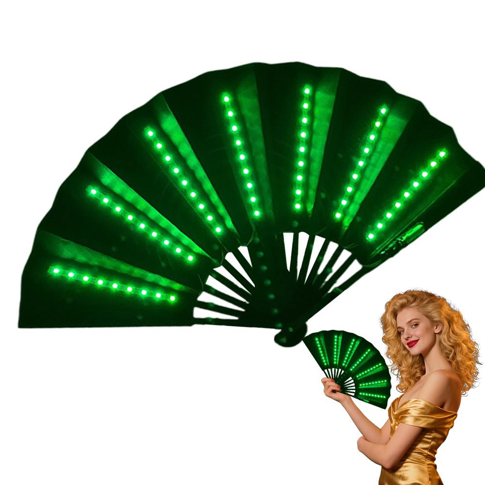 Decor Lighting Fans - Leuchtender Faltfächer für Line-Dancing für Frauen,