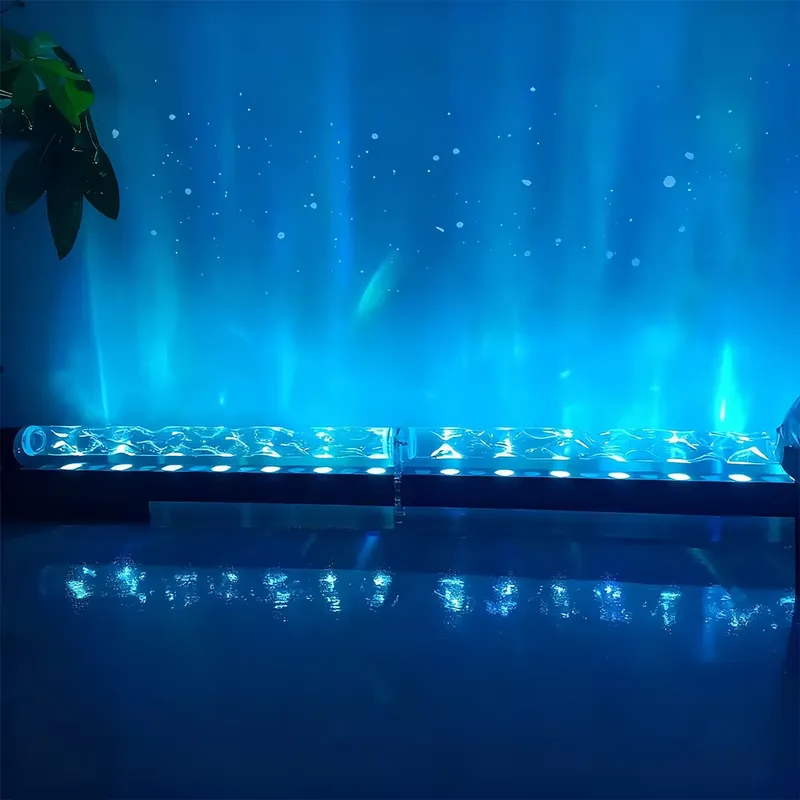 Lighting Decor Bedroom - Intelligente 3D-Wandflammen-Projektionsleuchte mit Wasserwellen-Effekt für Wohnzimmer,