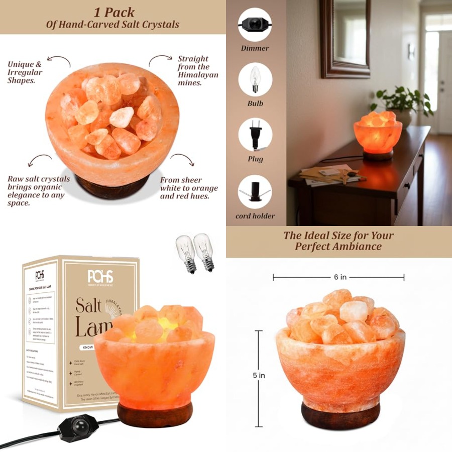Himalayan Salt Lamp - Himalaya-Salzlampe aus Pakistan, authentisch, mit natürlichen