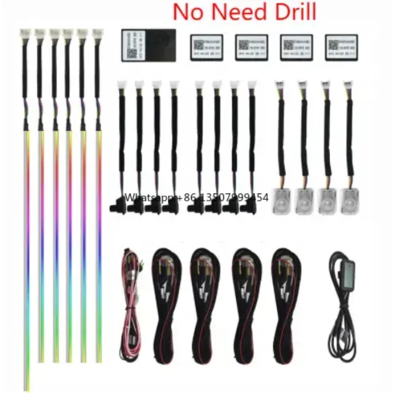Decor Lighting & Decor Fires - A80 64-Farben LED Ambientebeleuchtung Acrylstreifen 18-in-1