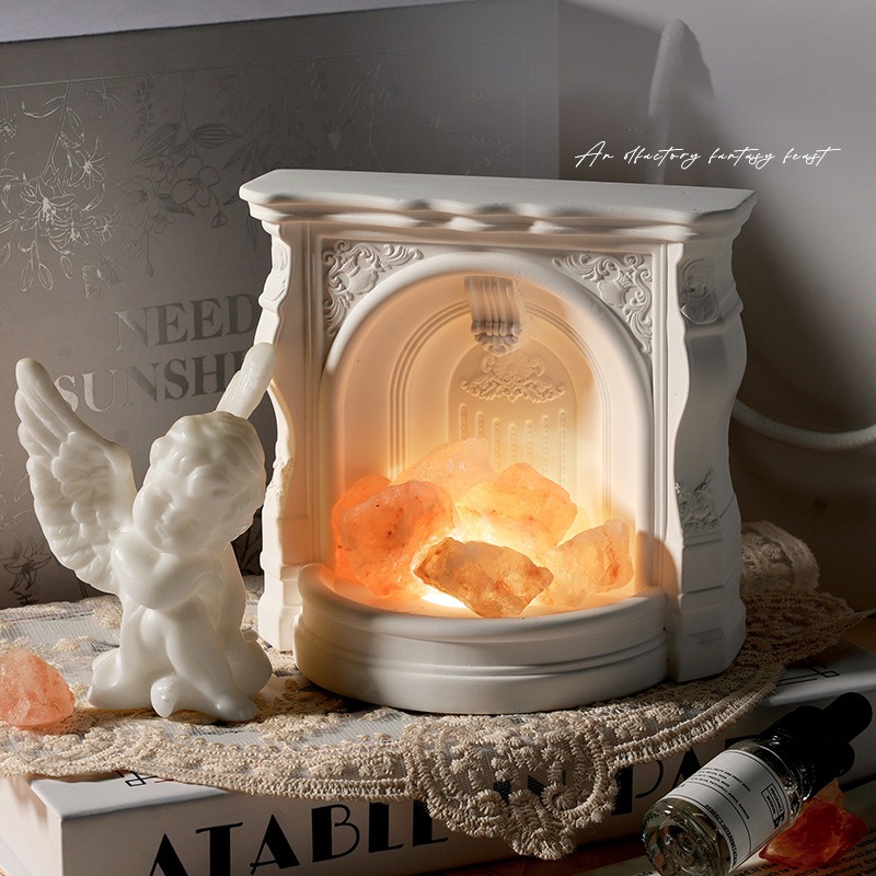 Himalayan Salt Lamp - Vintage Nachtlicht-Ornament für Zuhause, Schreibtisch, Kamin,