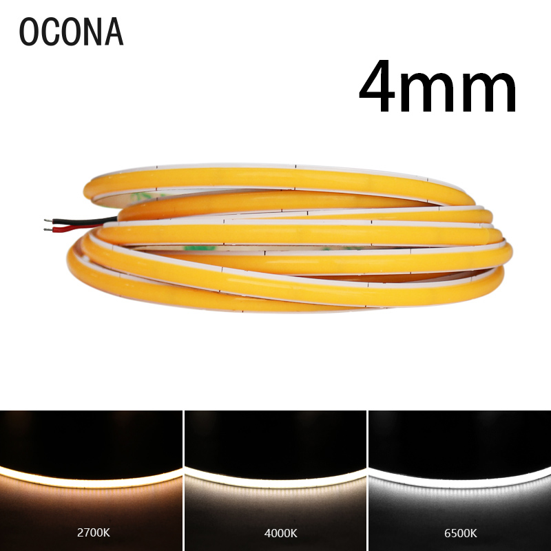 4 mm schmale COB-LED-Streifenl – Lighting Mcqueen Bedroom Decor Bewertung und Preis